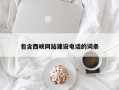 许昌包含西峡网站建设电话的词条
